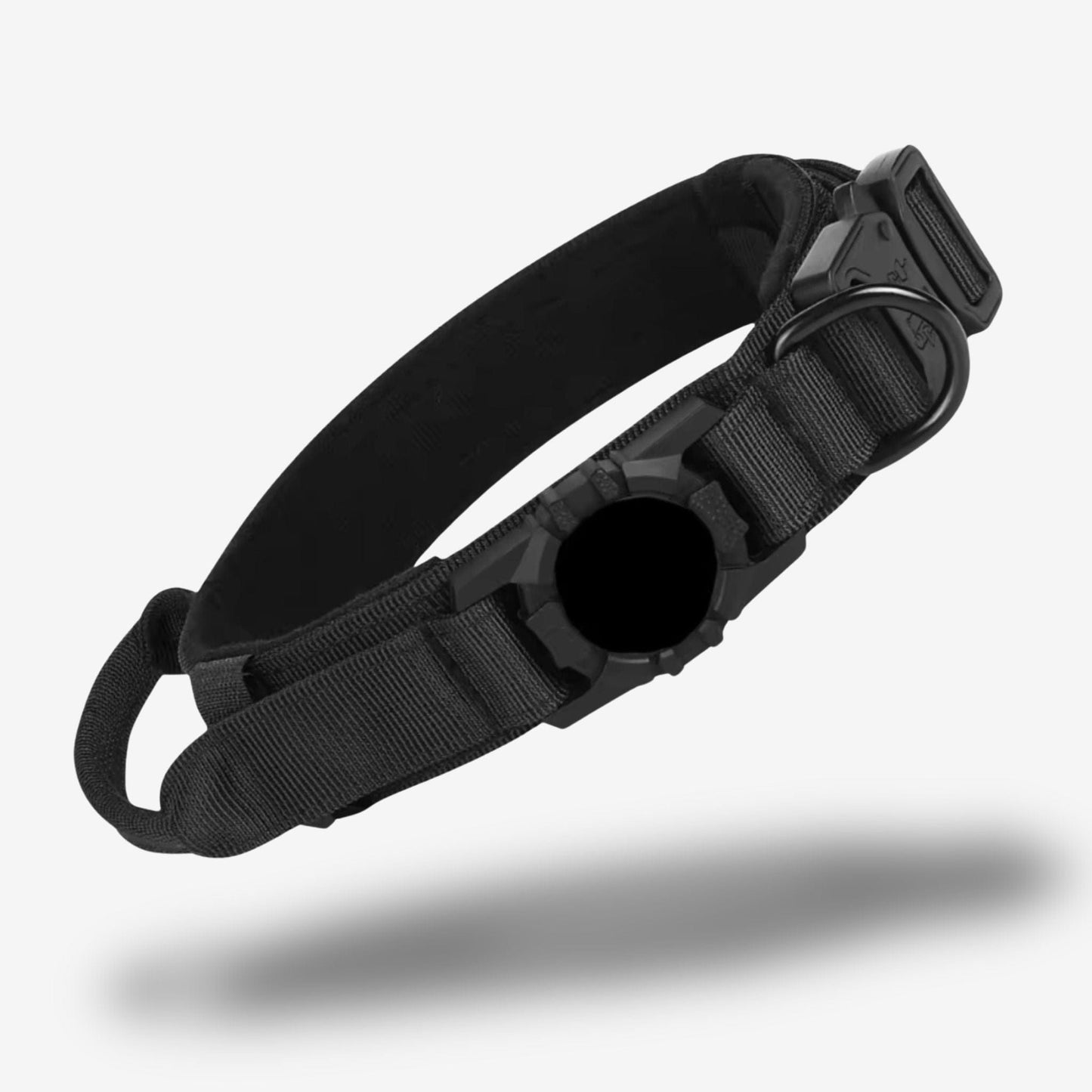 Collier GPS Chien <br> Collier Tactique Noir avec Boucle Métal, Épais et Résistant