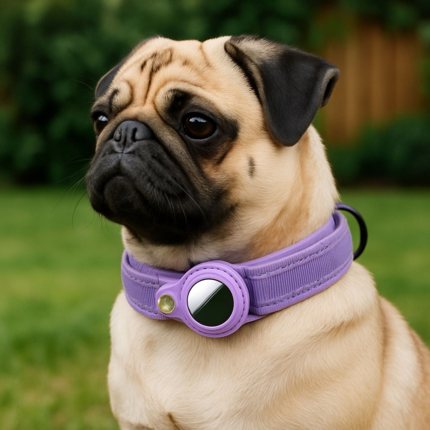 Collier GPS Chien <br> Violet Solide et Rigide, Couleur Unique et Forte Tenue