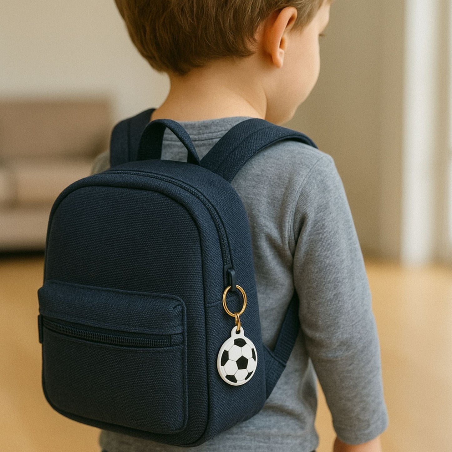 Traceur GPS Enfant <br> Ballon de Foot Classique, Porte-Clés en Silicone