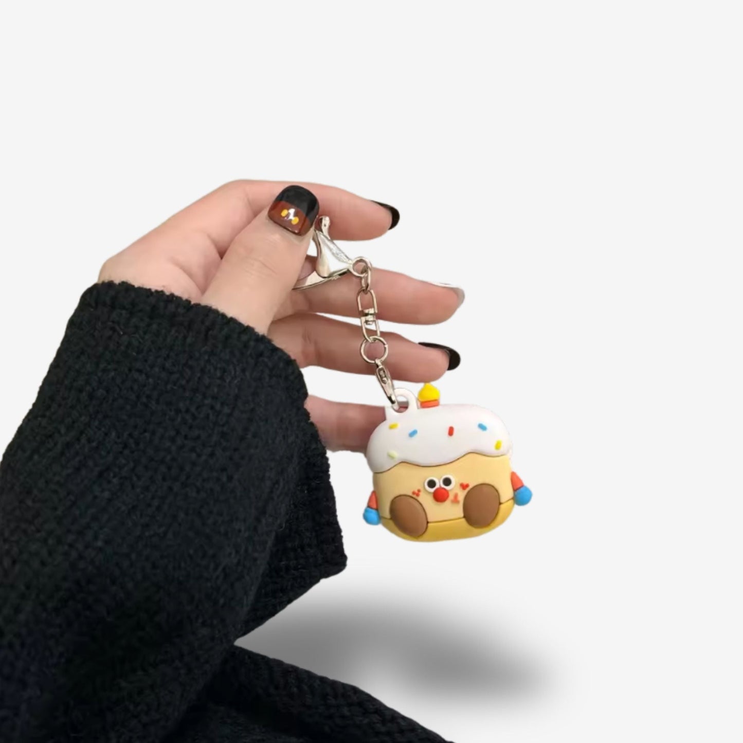 Traceur GPS Enfant <br> Bonhomme en Gâteau Rigolo, en Silicone avec Mousqueton