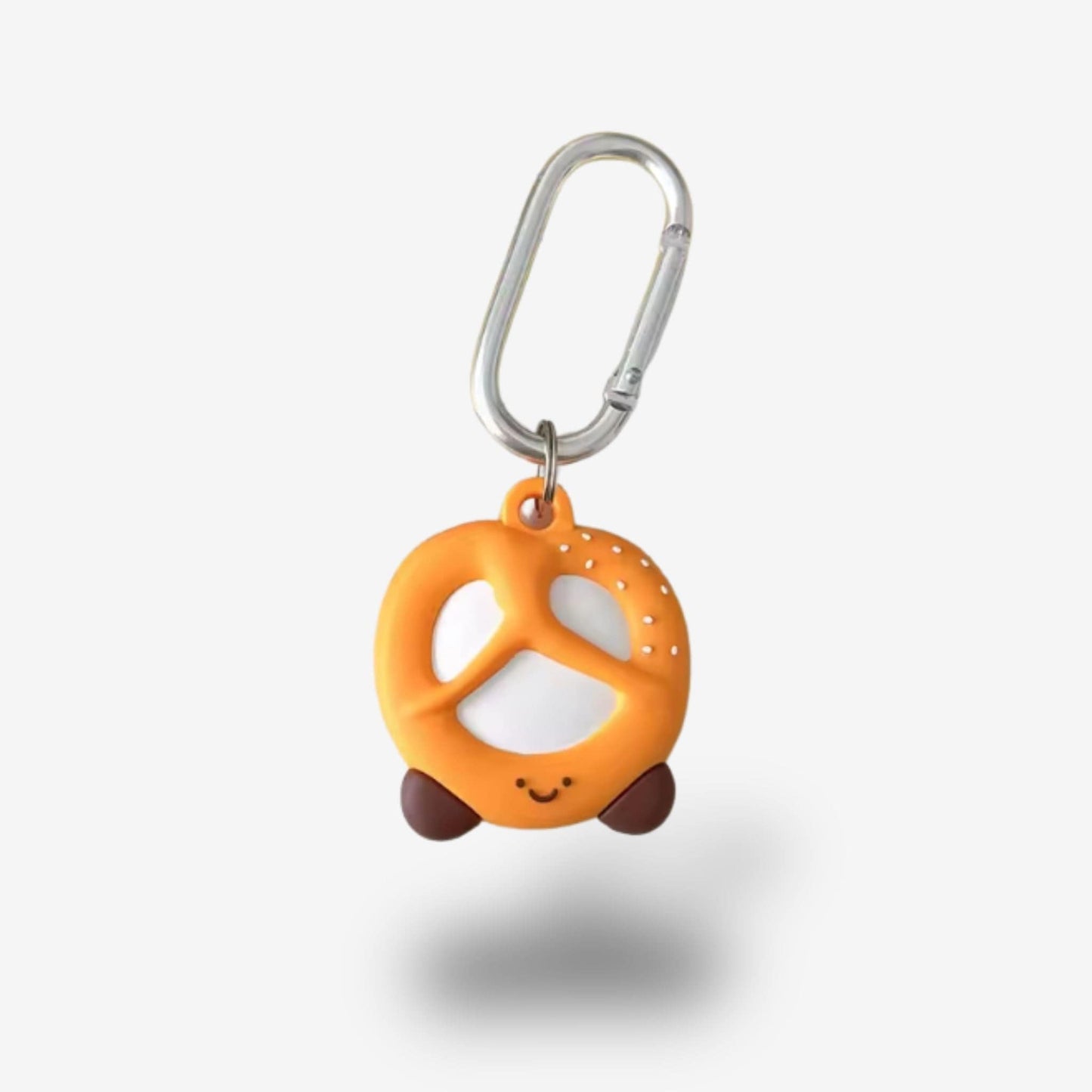 Traceur GPS Enfant <br> Bretzel Souriant en Silicone, Format Ludique avec Mousqueton