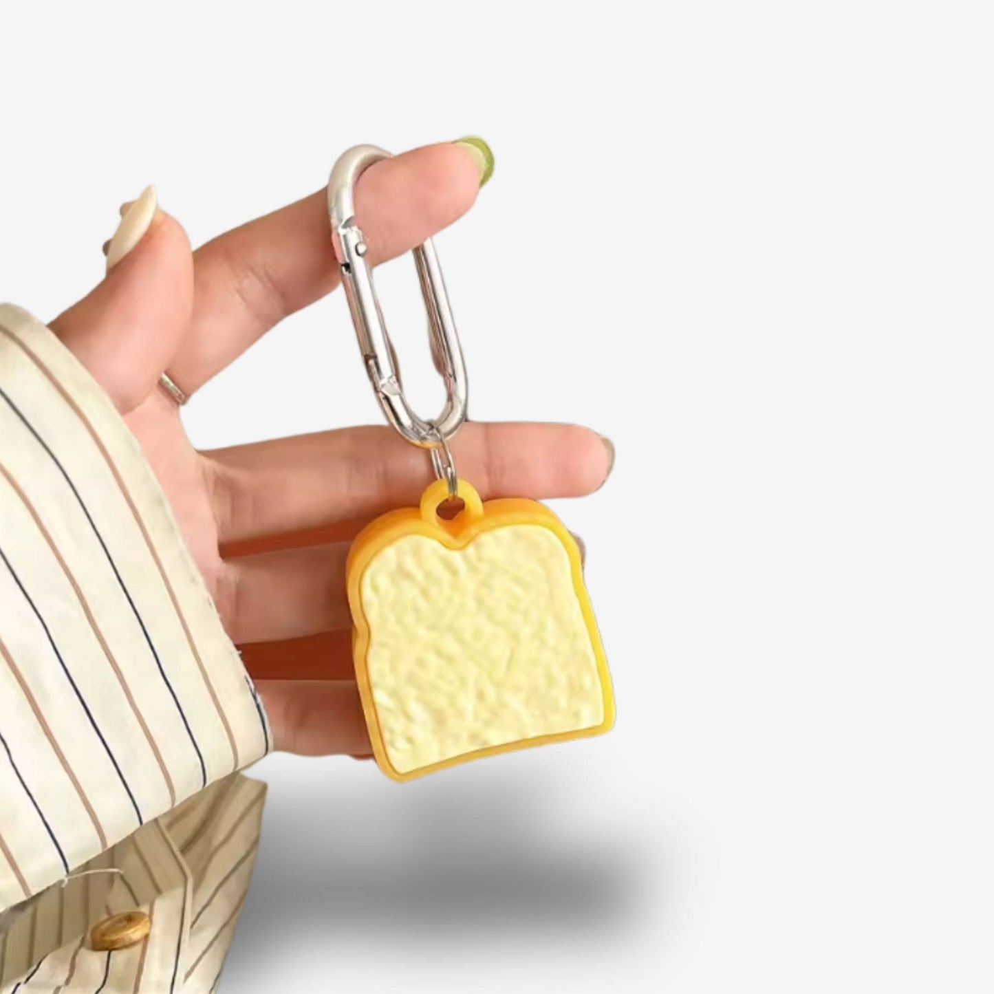 Traceur GPS Enfant <br> Brioche Tranchée Gourmande en Silicone avec Mousqueton