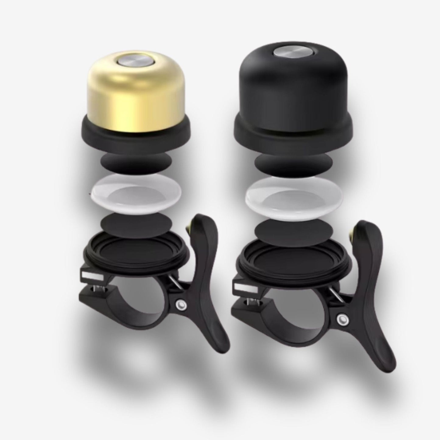 Traceur GPS Vélo <br> Sonnette Dorée Élégante avec Compartiment GPS Caché pour Vélo Urbain ou Électrique