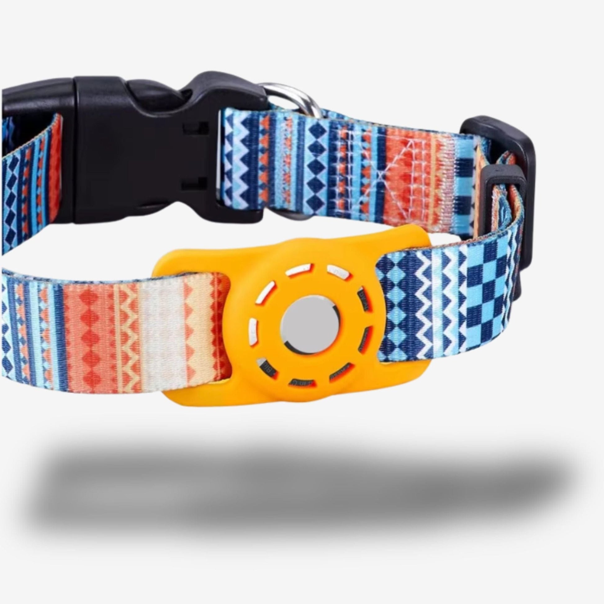 Collier GPS Chien <br> Support Orange et Dégradé Coloré avec Pictogrammes Fun