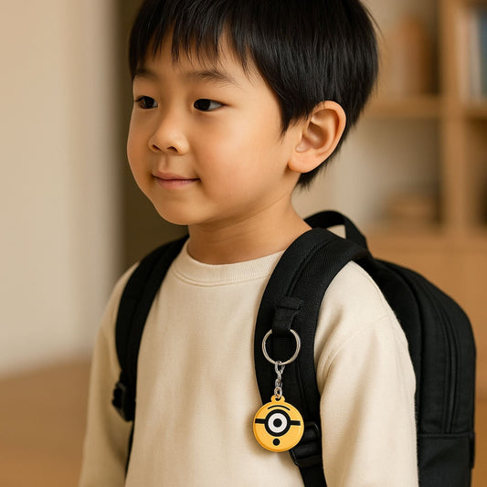 Traceur GPS Enfant <br> Petit Bonhomme Jaune à Un Œil, Porte-Clés Fun