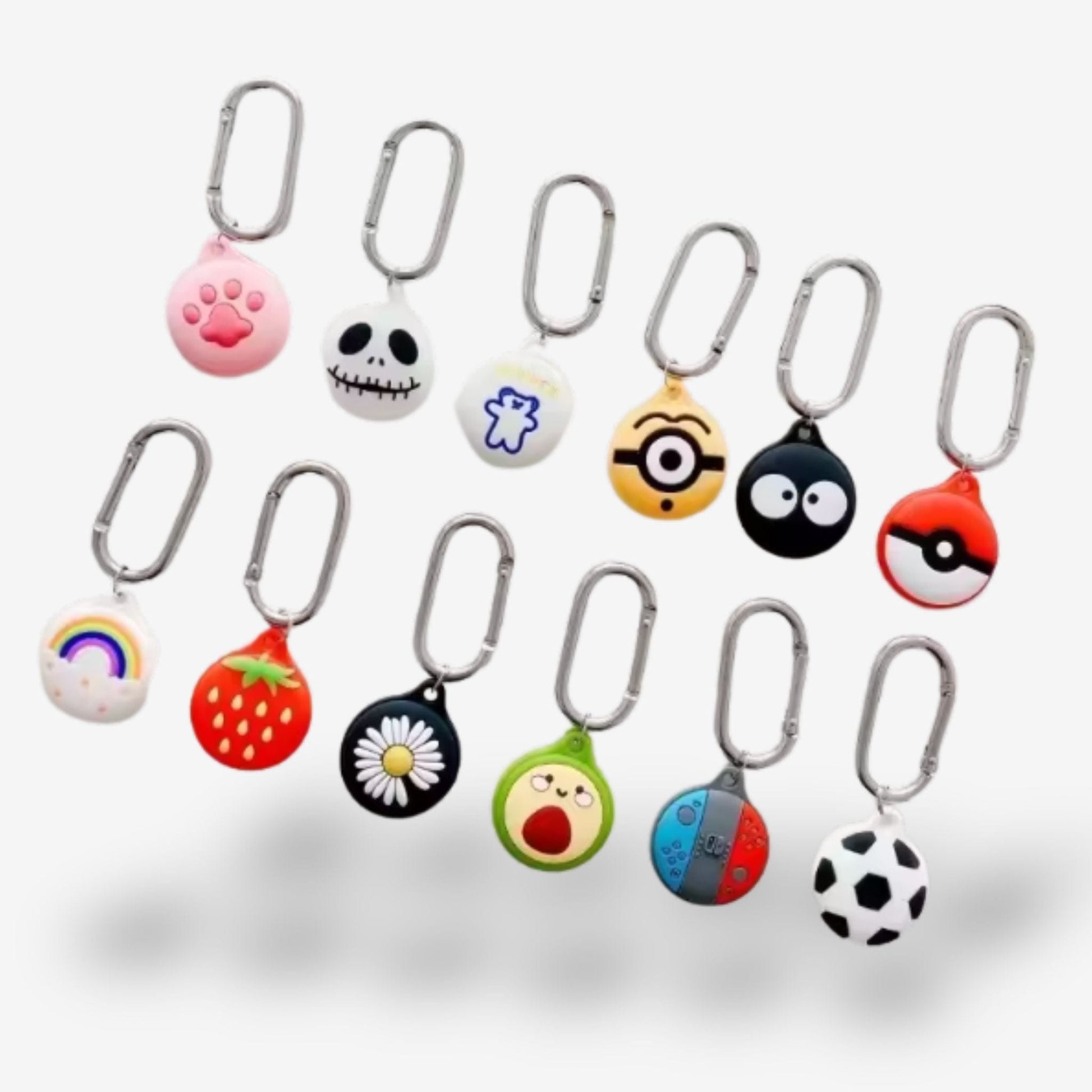Traceur GPS Enfant <br> Petit Renard Stylisé, Porte-Clés en Silicone Doux