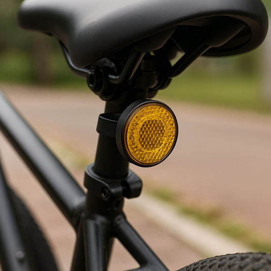Traceur GPS Vélo <br> Feu Arrière Orange Réfléchissant avec Cache Sécurisé pour Traceur GPS