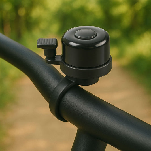 Traceur GPS Vélo <br> Sonnette Noire à Sangle avec Cache GPS Intégré, Design Discret et Urbain